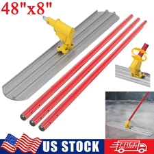 Bull Float Magnesium Concrete Float 48"x8" Concrete Tool Trowel Float 3 Handles