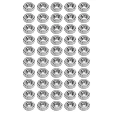M2 50Pcs Hex Nuts A2‑70 Stainless Steel Thread Nut Assortment Kit For