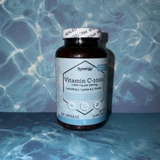 Vitacost Synergy Vitamin C-1000 L-Lysine & L-Proline - 240 Caps  Best by 12/2025