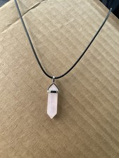 Rose Quartz Healing Point Chakra Pendent