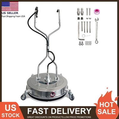 #ad 30quot; Pressure Washer Surface Cleaner Dual Handle Power Washer with Wheel 5200 PSI $211.84