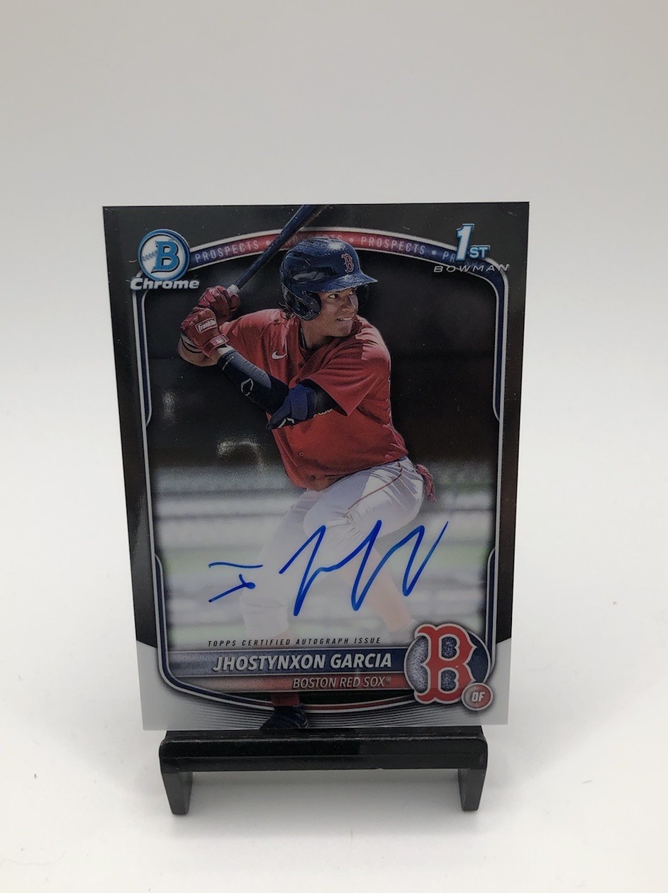 2025 Bowman Jhostynxon Garcia Chrome Prospect Autographs #CPA-JGA 1st Auto