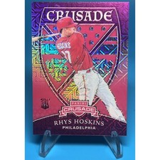 2018 Panini Chronicles Crusade Rhys Hoskins #3 Purple Mojo Prizm /99 (RC) Nm-Mt