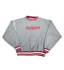 Vintage 90s Indiana University Hoosiers Crewneck Sweatshirt Embroidered Medium
