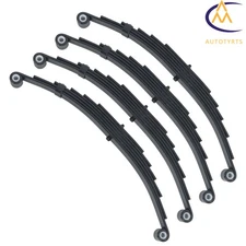 Set of 4 7000 lbs Tandem Trailer Axle 6 Leaf Double Eye Springs 3500 lbs Cap