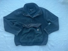 Carhartt Sherpa Jacket Mens Size M Relaxed Fleece Pullover Snap Neck 104991 Gray
