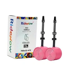 2 Pack Ridenow TPU Inner Tube 700C x 32-47C Gravel 65mm Black Metal Presta 