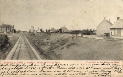 Ak Bergen op Zoom Nordbrabant Niederlande, Blick von der Stahlbrücke - 4411245