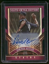 2015 Panini Elite Extra Edition #108 Domingo Acevedo Purple Auto Prospects #/75