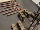 Vintage Marx Model Train Miniature Utility Telephone Poles & Railroad Sign Lot — photo 4