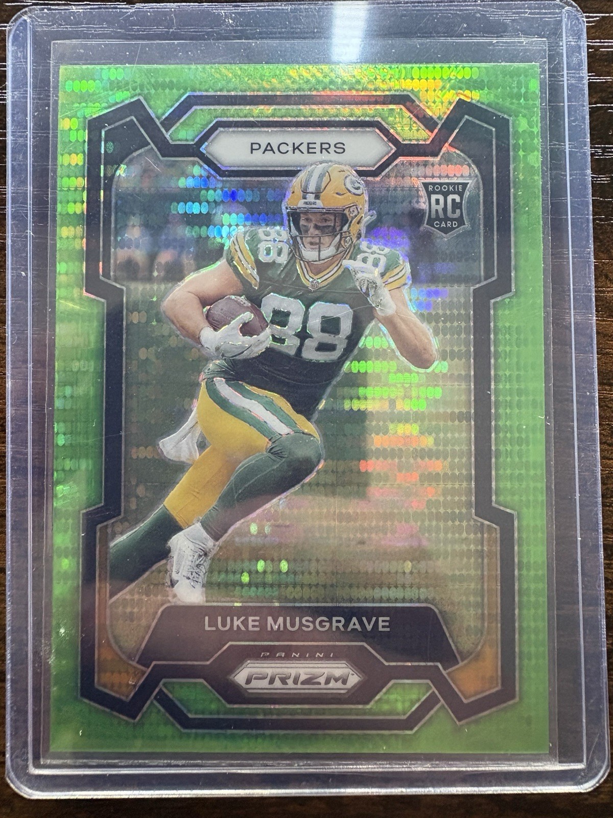 2023 Panini Prizm - Rookies Luke Musgrave #337 Neon Green Pulsar Prizm (RC)