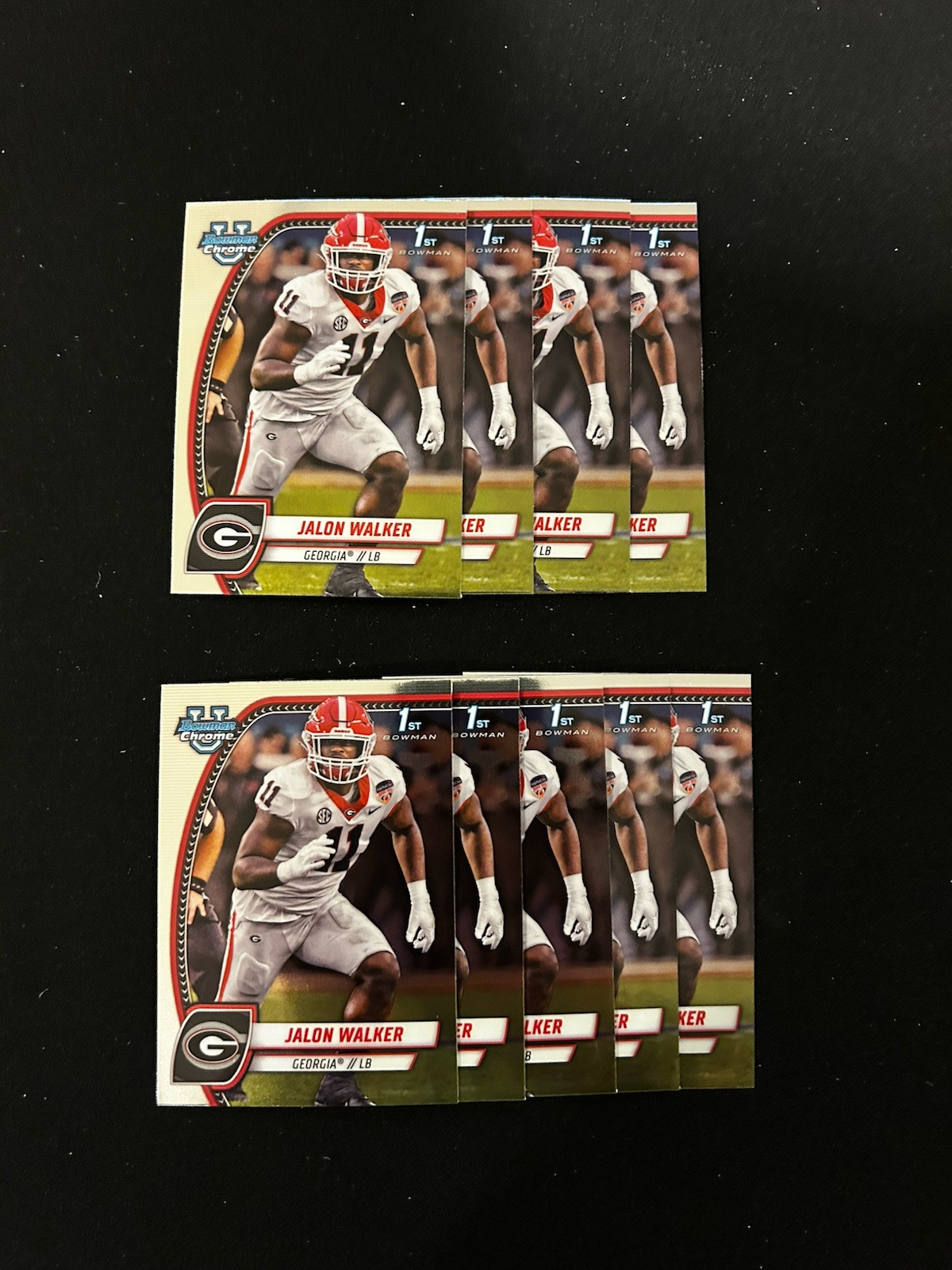 Jalon Walker (9) 2024 Bowman U Chrome Georgia Bulldogs LB #89 Lot 