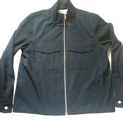 ELVINE SWEDEN OVERSHIRT ZIPPED JACKET NAVY BLUE SZ MEDIUM SLIM EU