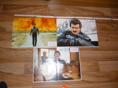 3 x Malone Burt Reynolds GROSSE AUSHANGFOTOS ca. 29 x 41(+-) Kino