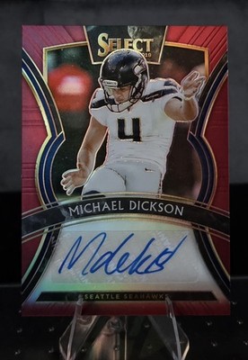 2019 Panini Select - Signatures Michael Dickson #SP-MD Maroon Prizm /75 (AU)