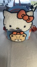 Hello Kitty Mini Backpack Blue Orange Faux Fu...