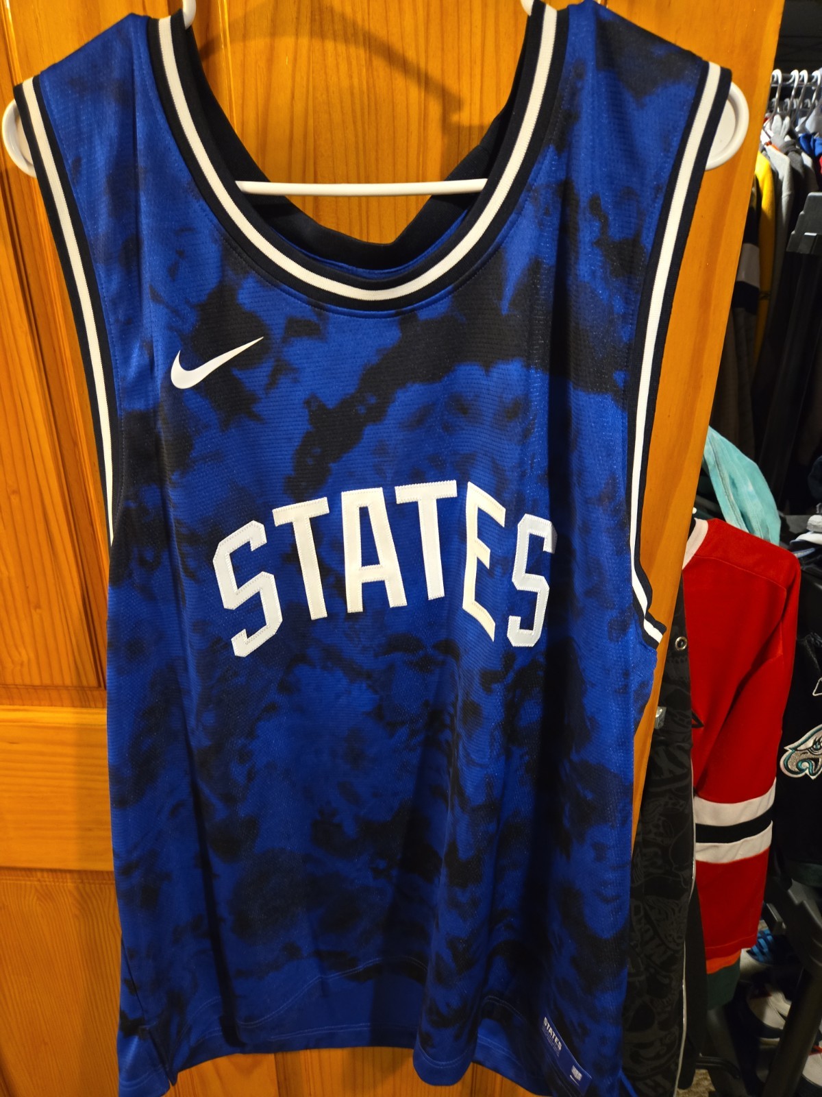 Nike Team USA USMNT x NBA Soccer Top STATES Basketball Jersey DN1134-452 Men XL