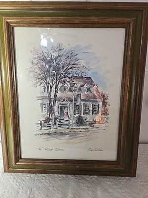 THE RALEIGH TAVERN COBY CARLSON 3D Prof Framed Wood picture 19X16