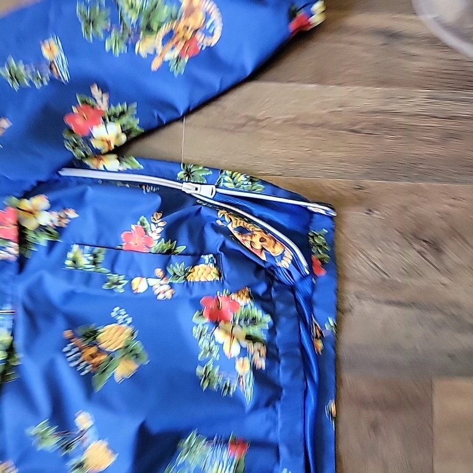 Женская куртка ТОЛЬКО для членов размер M гавайский принт четверть молнии ветровка с капюшоном  - Изображение 3 из 4