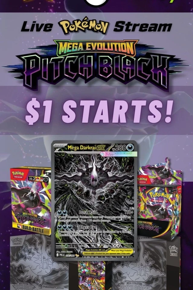 Pokemon Pitch Black! ETBs, Boosters, RTYH, and More at $1!