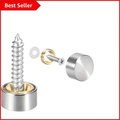 Zierkappen 10 mm Spiegelschraube - massive Messing- & Edelstahlabdeckungen (4 Stück)