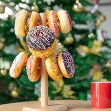 RUseeN Bamboo Mug Holder Tree, Coffee Cup Holder Stand for Countertop (6 Hooks)