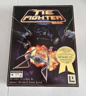 Star Wars Tie Fighter IBM DOS PC Computer 3.5 Floppy Disc Game Box *Untested