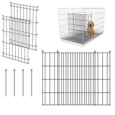 Dog Crate Divider Panel - 2 Pack Black Metal Compatible with 24"-32"  Other ...