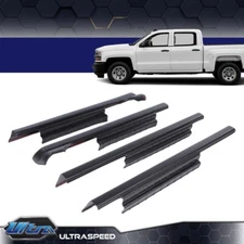 Rocker Panels Guard Black Fit For 14-18 Chevy Silverado/GMC Sierra 1500 Crew Cab