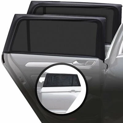 CARAMAZ Sonnenschutz Auto Baby mit UV Schutz - 2 Stück Sonnenschutzsocken Schwarz LARGE