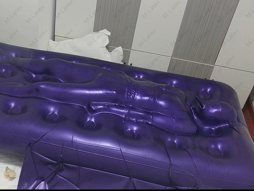 1347 Latex Gummi breathing tube vacuum inflated bed twin size customized 0.4mm