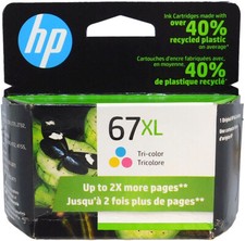 Genuine HP 67XL Tri-Color High Yield Ink Cartridge 3YM58A