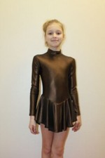 Ice Skating Dress 279-00 for Girl 134-140 cm Spandex Bronze Metallic Size M kids
