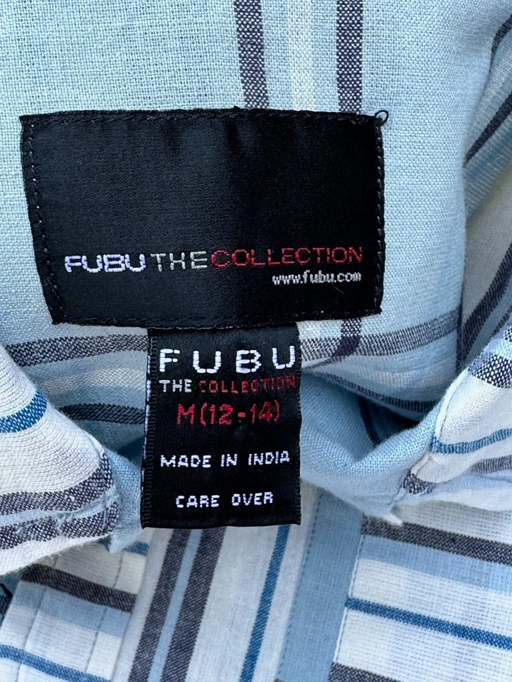 Camisa Manga Larga Colección Fubu Vintage Talla Juvenil M (12-14). Foto 3 de 4