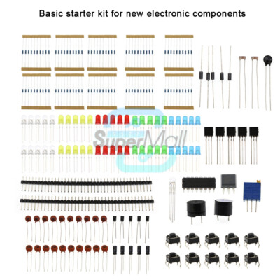 830 Hole LED Buzzer Capacitor Resistor Electronic Components Basic Starter Kit-