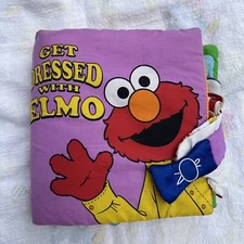 Soft Play Get Dressed With Elmo Soft Fabric Baby Toddler Interactive Book Plush