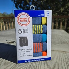 Wonder Nation Boys Breathable Mesh Boxer Briefs  NEW  5pair/pack