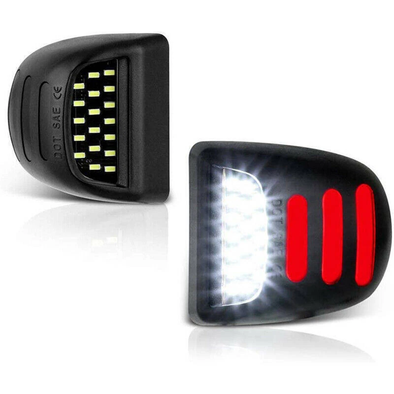 2X LED License Plate Light Red DRL Tube For Chevrolet Silverado 1500 2500 3500HD — 第 2/4 张图片