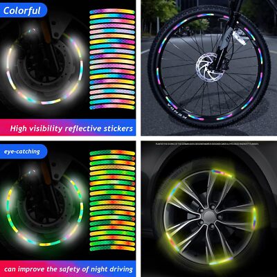 20Pcs/Pack Reflective Laser Car Wheel Rim Decal Sticker For for Cars ...