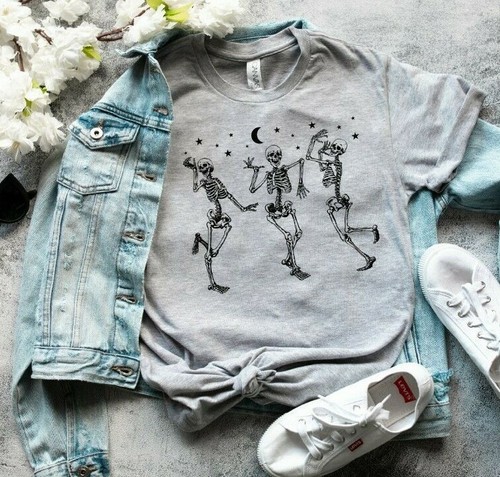 Halloween Party Dancing Skeleton Shirt 