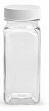 20-pack 8 oz Clear Plastic Square Bottles Lid PARTY WEDDING FAVORS INVITATIONS