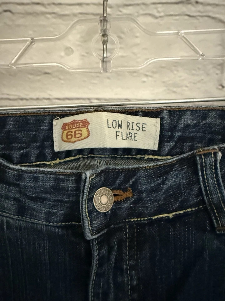 Route 66 Blue Jeans LOW RISE FLARE Stretch EUC Women's Size 10L - Image 4 of 4