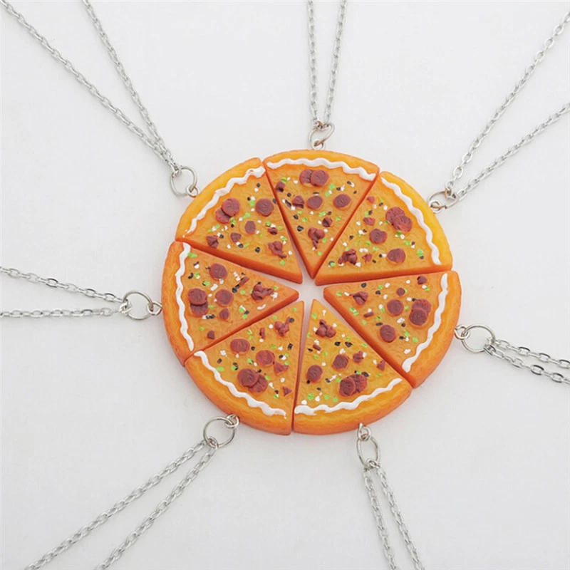 1pcs Pizza Pendant Necklaces for Men Women Family Friendship