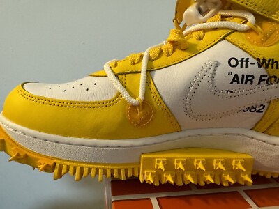 10M Nike Air Force 1 Mid SP- Off-White Varsity Maize DR0500 101 | eBay
