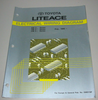 Electrical Wiring Diagram Toyota Liteace KM30 YM30 CM30 Werkstatt Buch 08/1990!