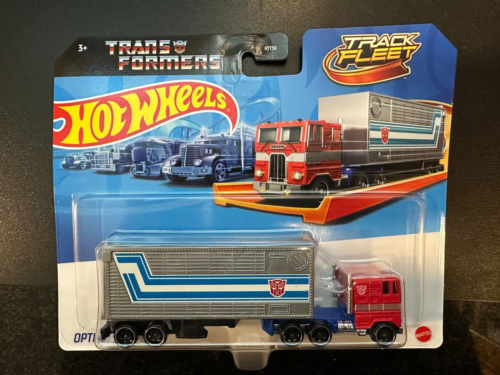 2024 Hot Wheels Track Fleet Transformers Optimus Prime Truck Hauler