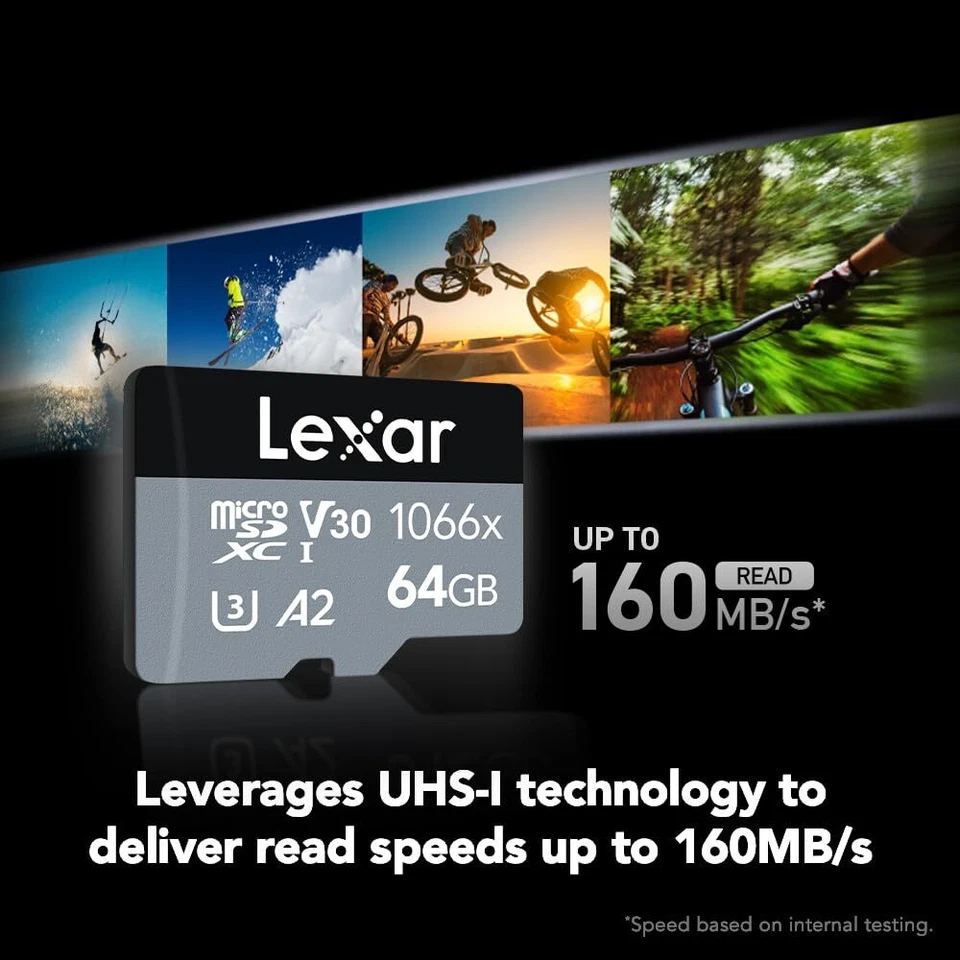 Lexar 64GB Professional 1066x microSD UHS I Card High Speed Action Camera Sto... - Image 3 of 4