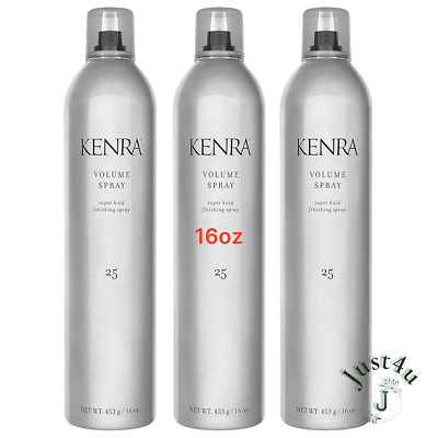 Kenra Volume Spray 25 Super Hold Finishing Spray, 16oz. (3PACK) 80% VOC