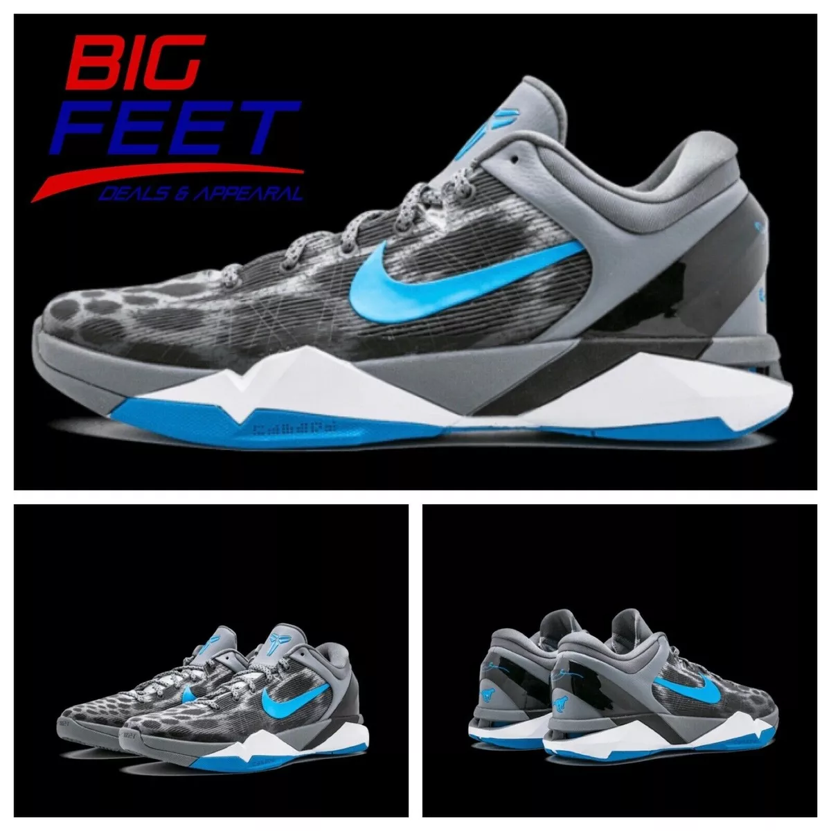 SUPER RARE Size 18 Nike Zoom Kobe 7 System Snow Leopard Cheetah NEW 488371 006