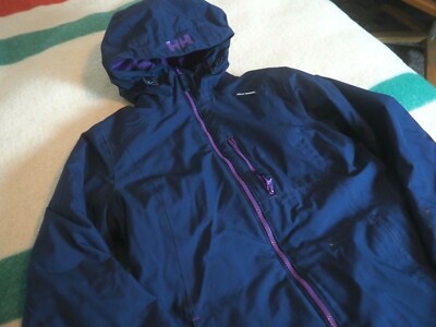 HELLY HANSEN Helly Tech Womens Small Hooded Outdoor Jacket Coat Blue Purple EUC
